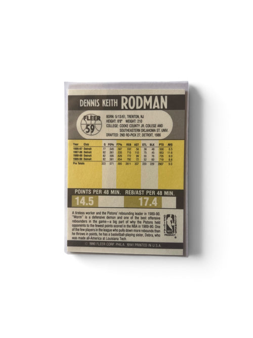 1990-91 Fleer-Dennis Rodman-Base Card