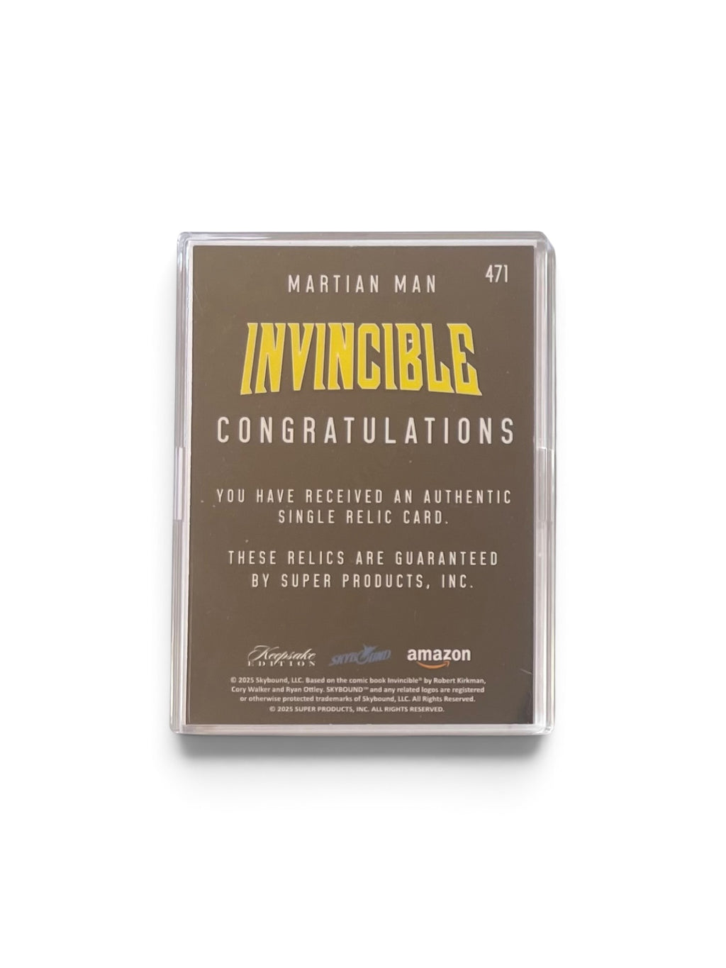 Invincible Keepsake-Martian Man-Single Relic kártya