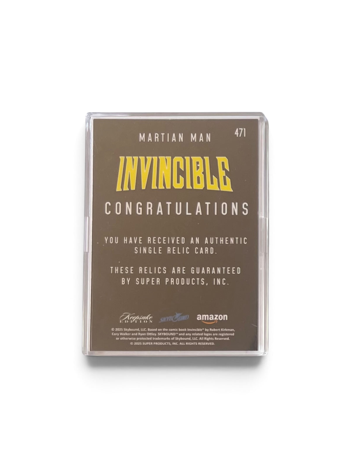 Invincible Keepsake-Martian Man-Single Relic kártya